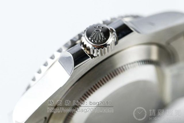 勞力士手錶 Rolex潛艇潛航者系列116610 綠水鬼綠鬼v8版 Rolex自動機械男表 冰藍色超亮夜光 超強防水  hds1382